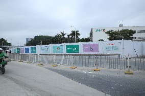 pvc圍擋和彩鋼圍擋的區(qū)別是什么？【旭東圍擋】